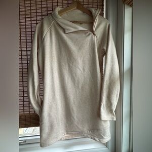 Athleta Cream Cowl Neck Sweater Sweatshirt